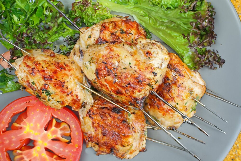 Grilled Chicken Thigh Skewers