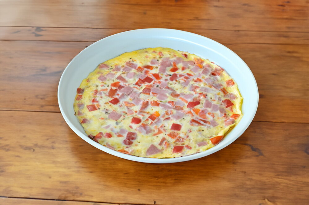 Fluffy Skillet Omelet with Milk and Sausage
