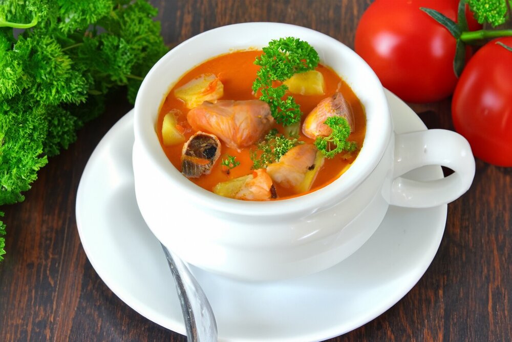 Canned Pink Salmon Soup with Potatoes