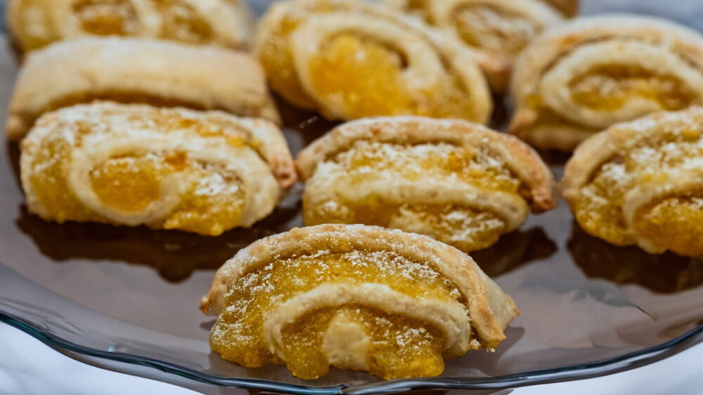 Sour Cream Shortbread Cookies with Orange Filling