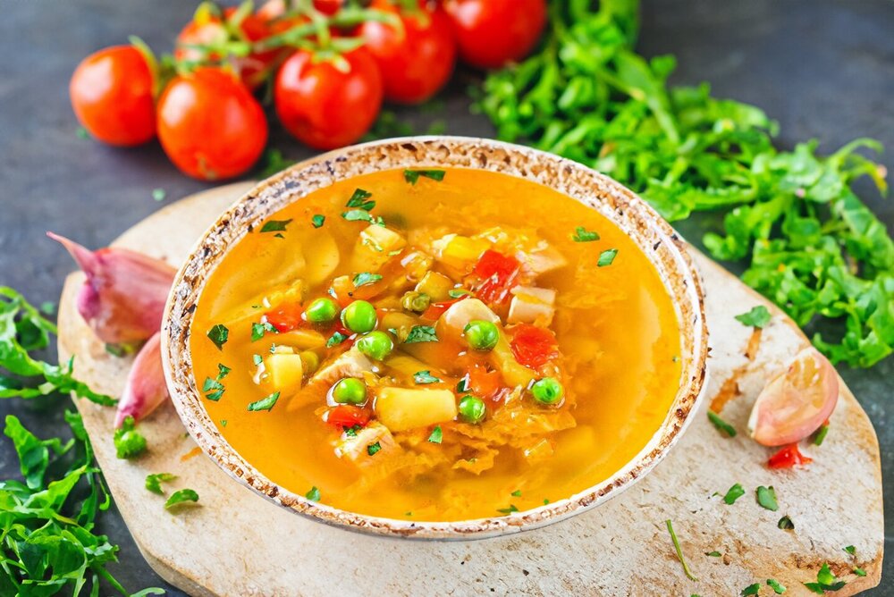 Soup with Napa Cabbage and Chicken