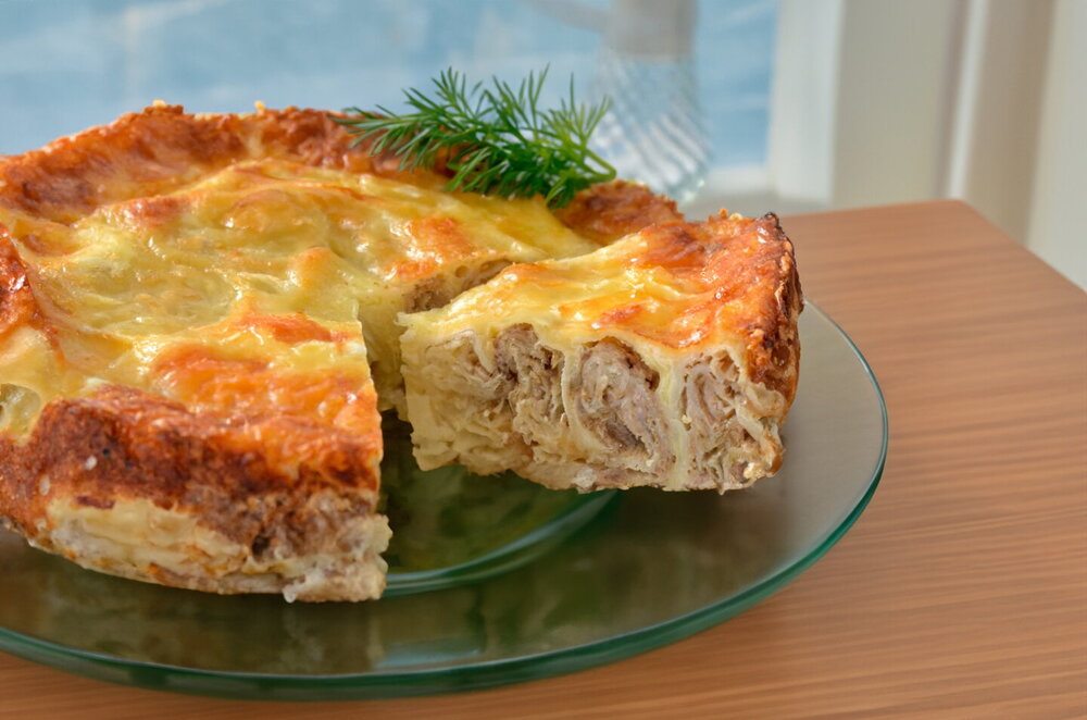 Lavash “Snail” Pie with Ground Meat (Oven-Baked