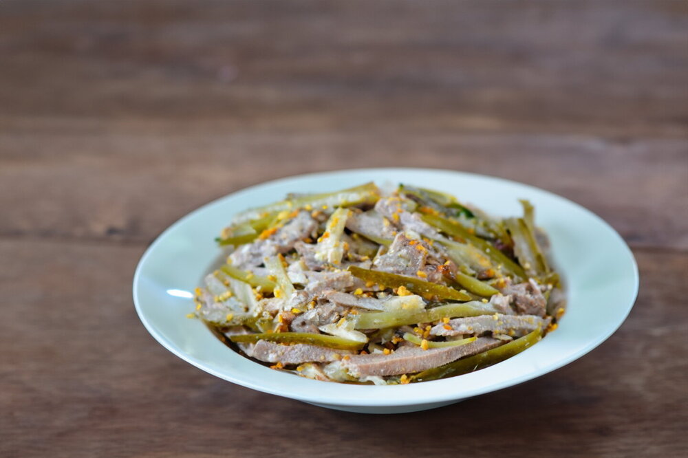 Pork Tongue Salad with Pickled Cucumbers