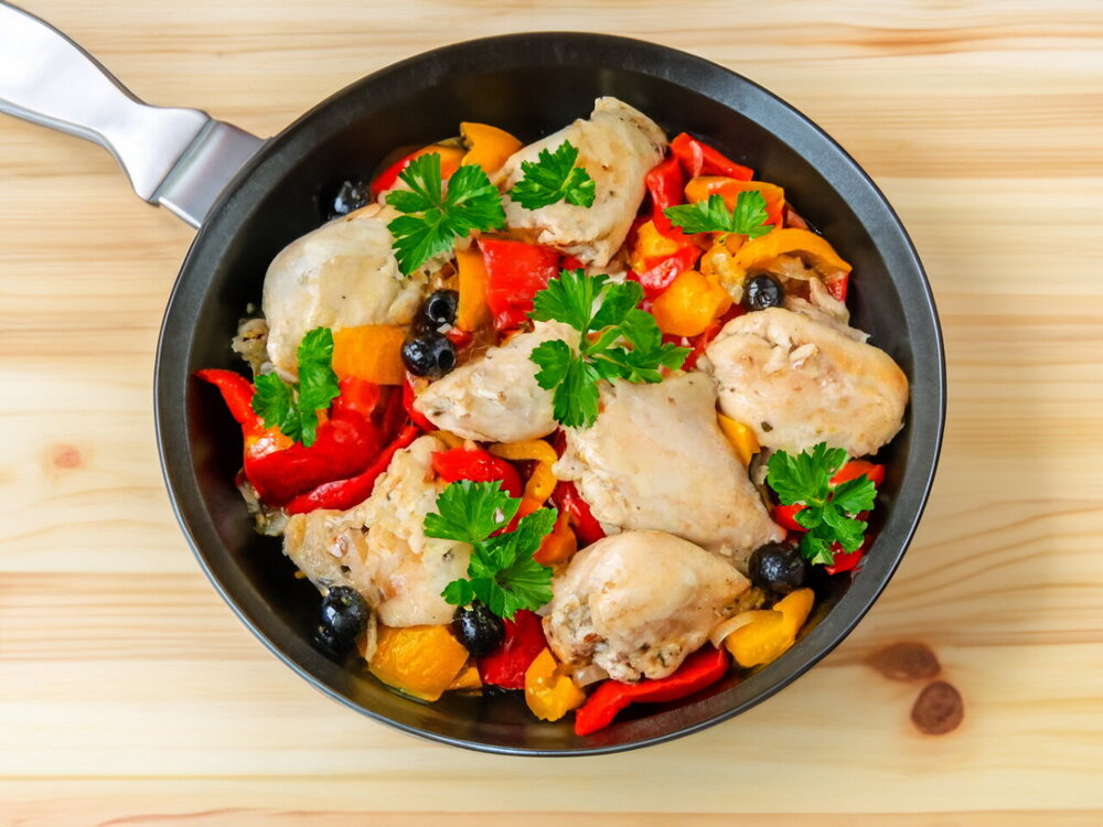 Chicken Thighs in a Skillet