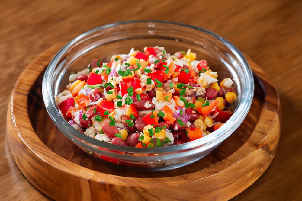 Canned Red Bean and Chicken Salad