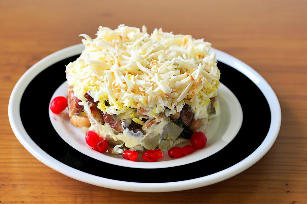 Bean, Mushroom and Cheese Salad