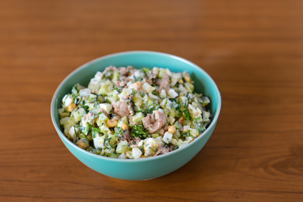 Canned Pollock Liver Salad