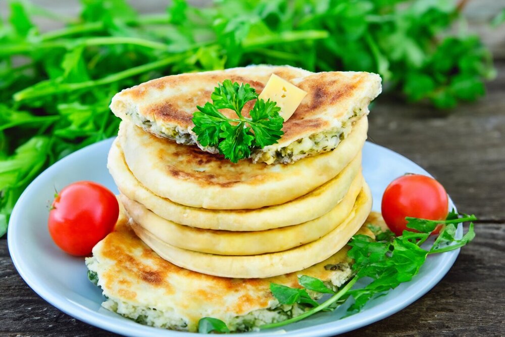 Cheese and Herb Flatbreads in a Pan