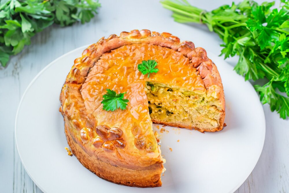 Baked Rice and Egg Pie