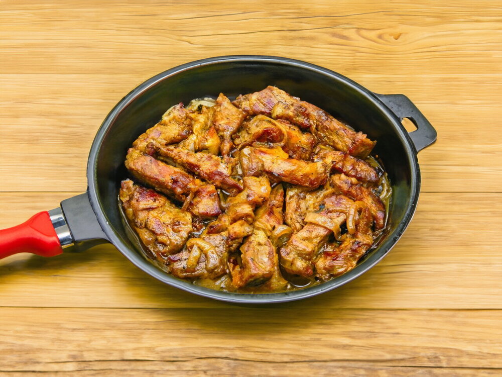 Pork Fry-Up with Onions, Canteen-Style
