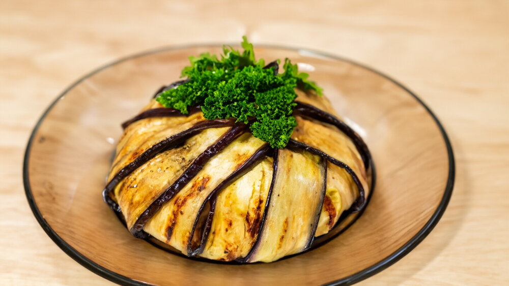 Eggplant “Cake” with Tomatoes