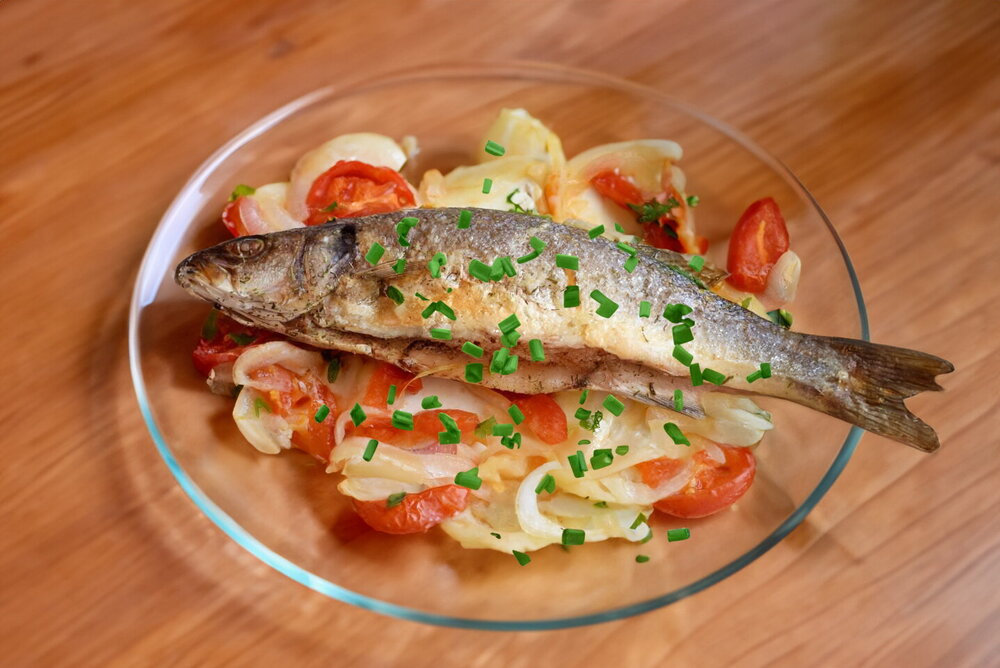 Oven-Baked Sea Bass
