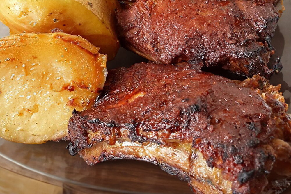 Wild Boar Ribs Baked with Potatoes