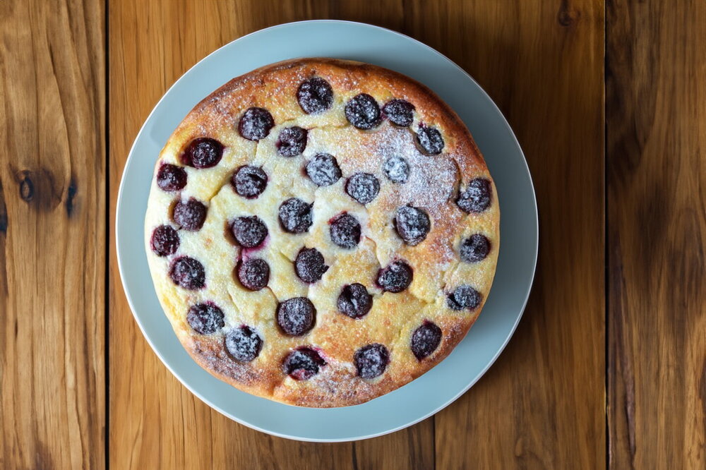 Cherry Vatrushka (Curd-Filled Cake)