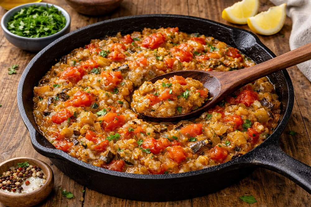 Zaalouk - Creamy Tomato And Eggplant Dip