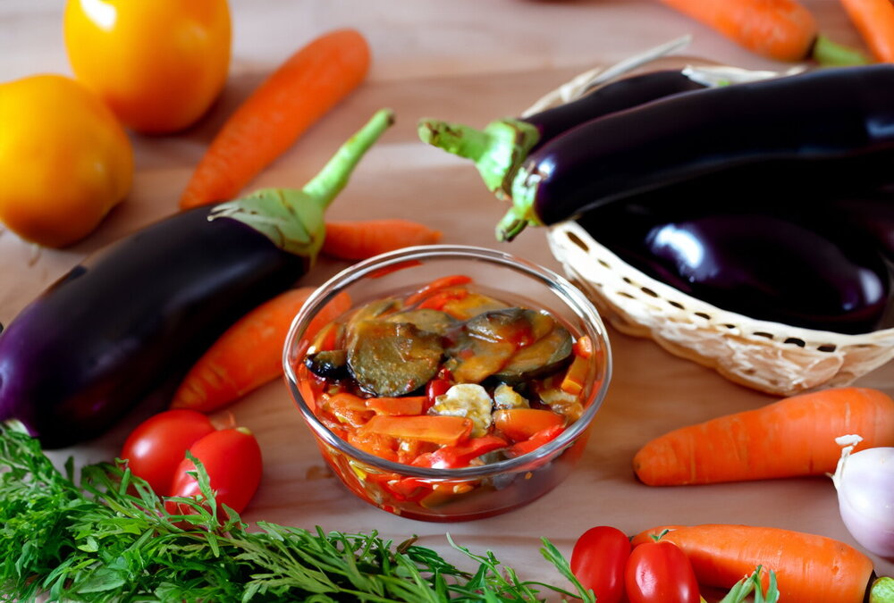 “Ten” Eggplant Salad for Winter