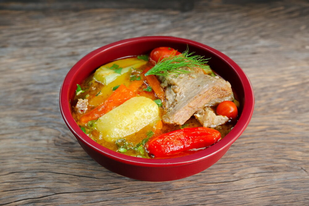 Campfire Lamb Shurpa in a Cauldron