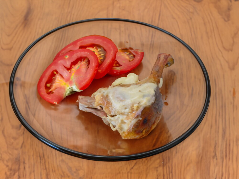 Whole Duck Baked in the Oven with Mayonnaise
