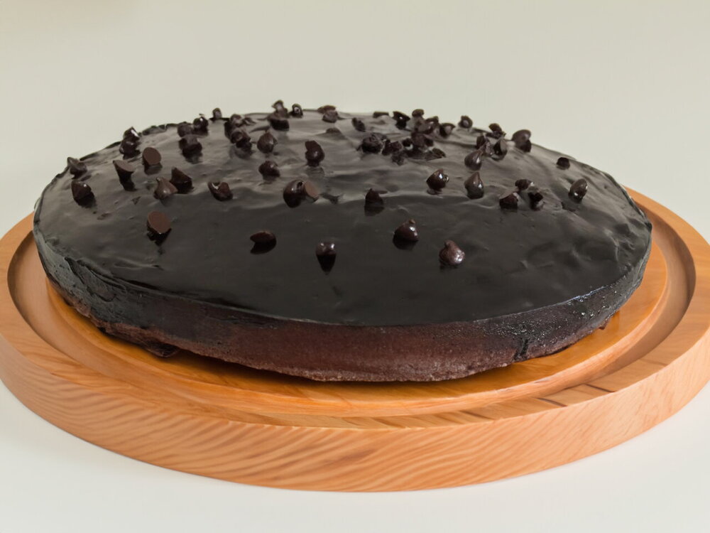 Chocolate Batter Banana Cake with Glaze