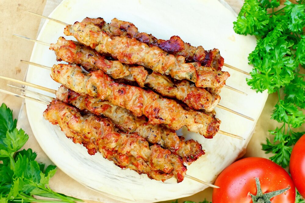 Pork Shashlik with Vinegar and Onions