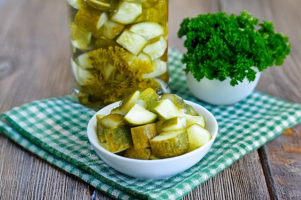 Diced Cucumbers for Winter Salads