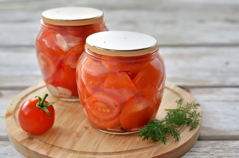Tomato Salad for Winter Without Sterilizing