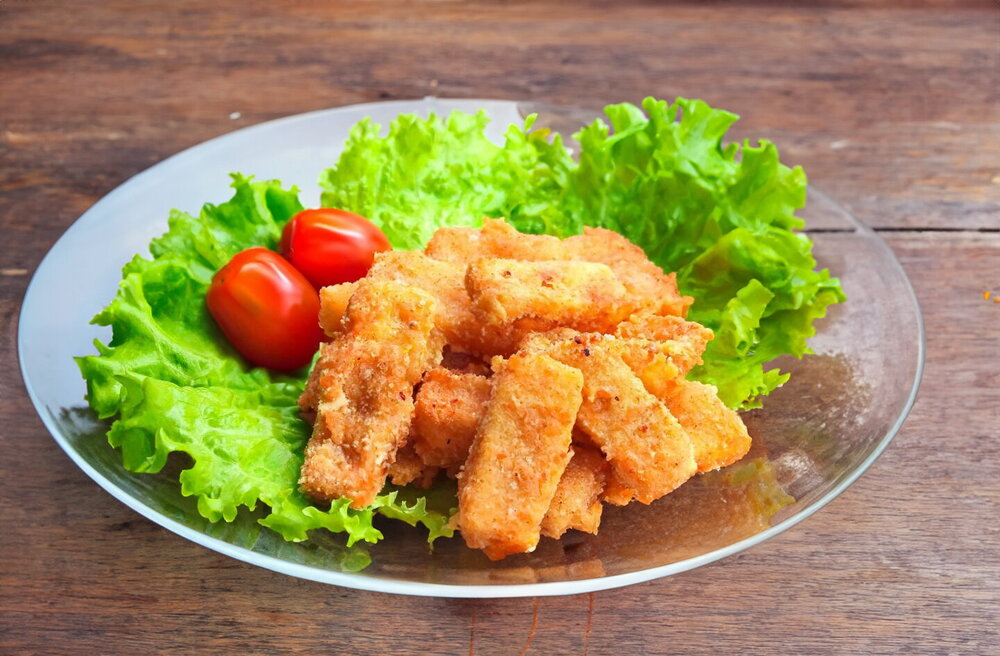 Pan-Fried Cheese in Batter