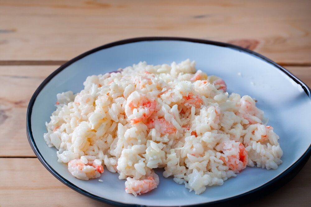 Risotto in Cream Sauce with Shrimp