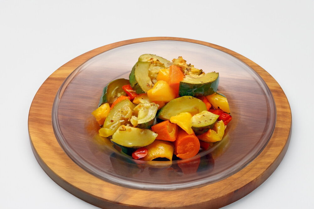 Braised Vegetables in a Skillet