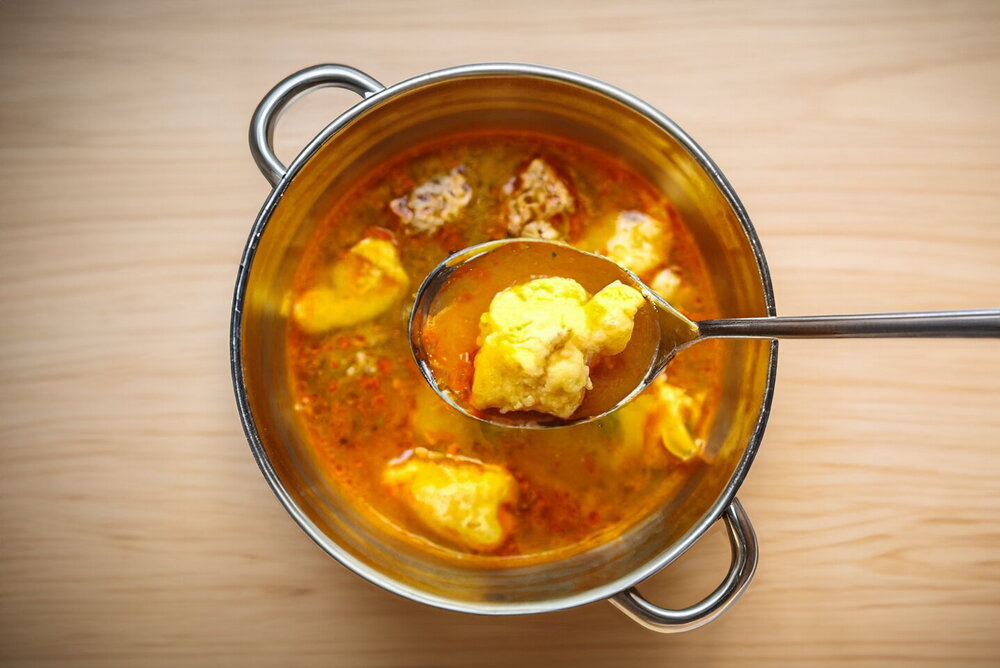 Soup Dumplings with Flour and Eggs