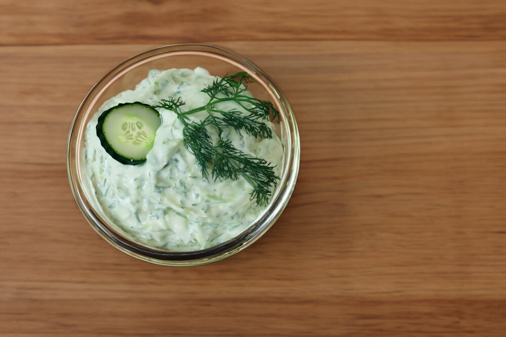 Sauce with Mayonnaise and Fresh Cucumbers