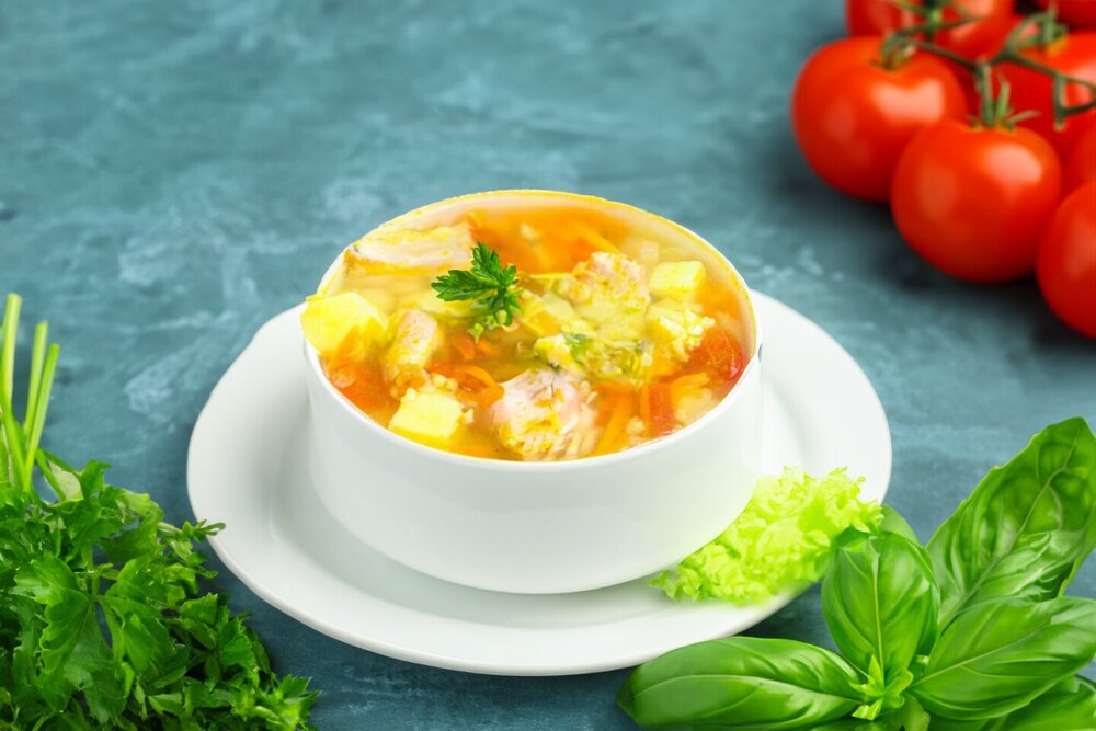 Pink Salmon Soup with Millet