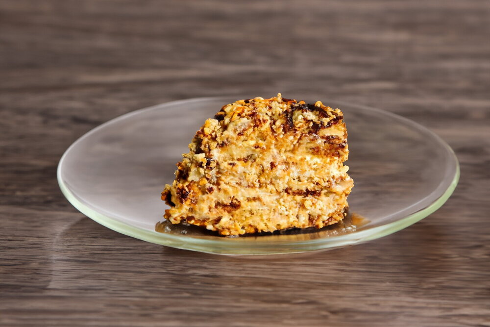 Gingerbread Cake with Bananas and Sour Cream