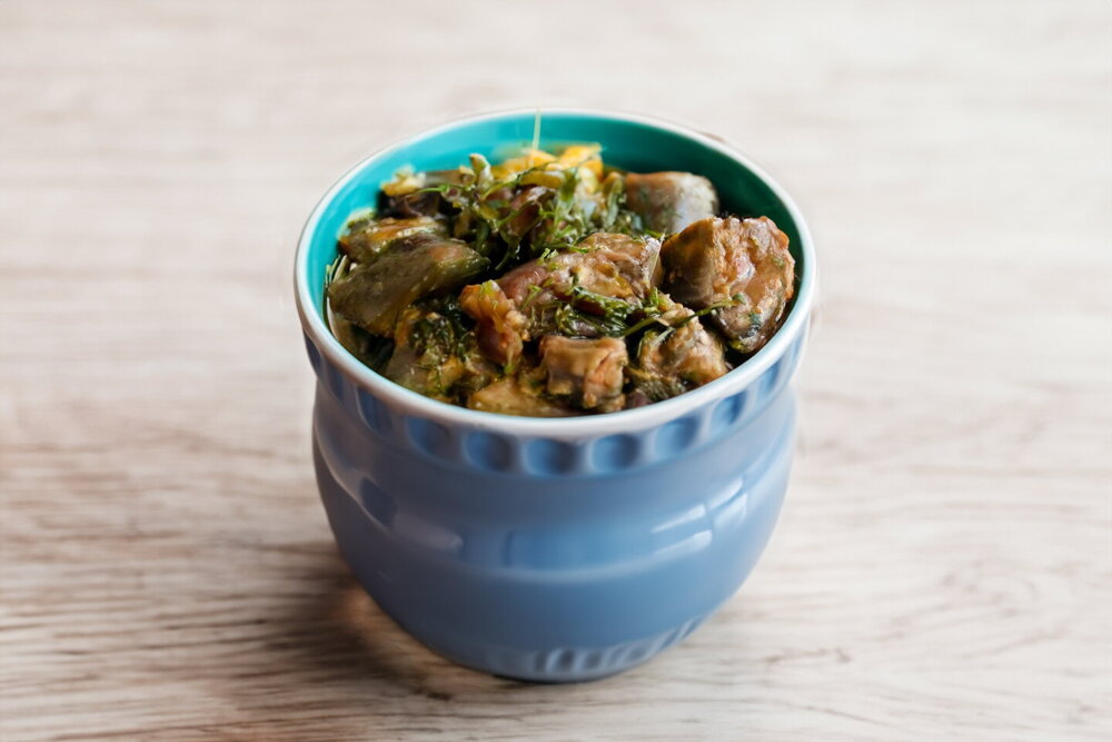 Salted Eggplants with Garlic for Winter