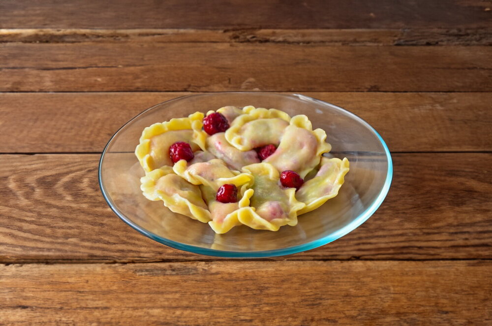 Dumplings with Frozen Cherries
