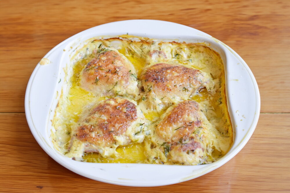 Chicken in Cream Sauce in the Oven
