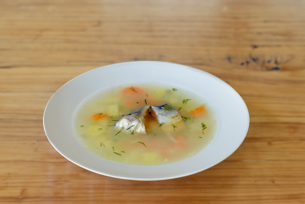 Fresh-Frozen Mackerel Fish Soup