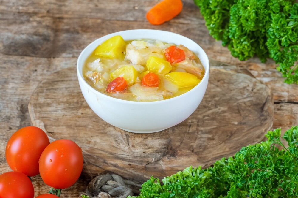 Fish Soup with Cod Fillet