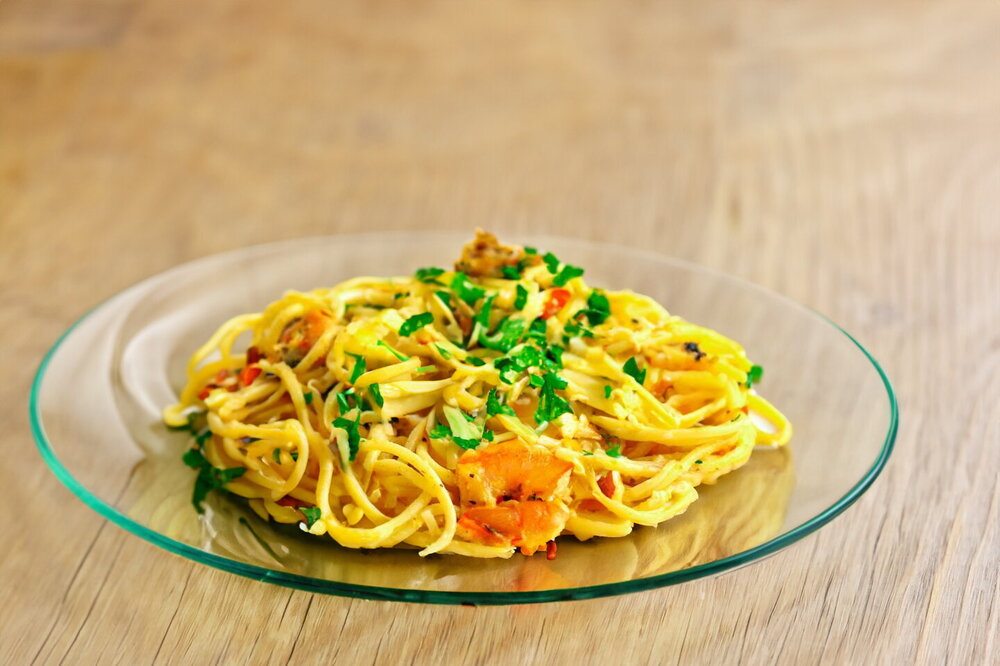 Seafood Pasta in Cream Sauce