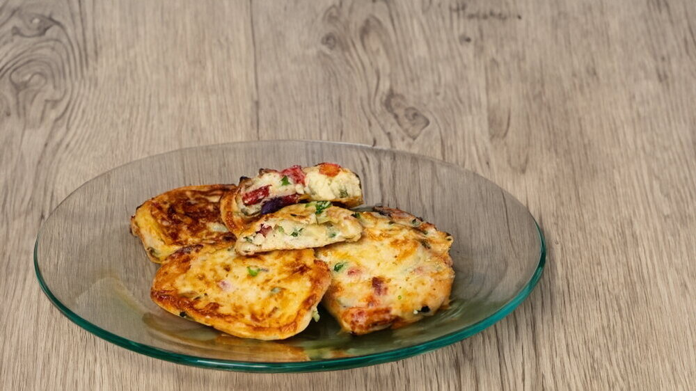 Quick Kefir Skillet Pizza Fritters