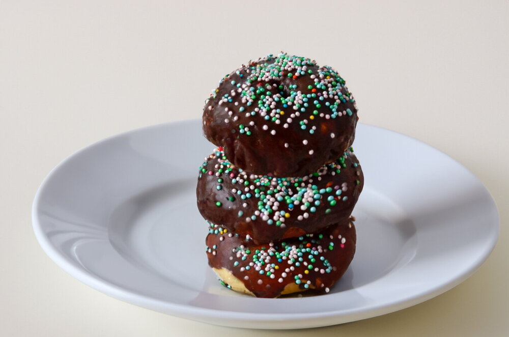 Baked Doughnuts with Chocolate Glaze