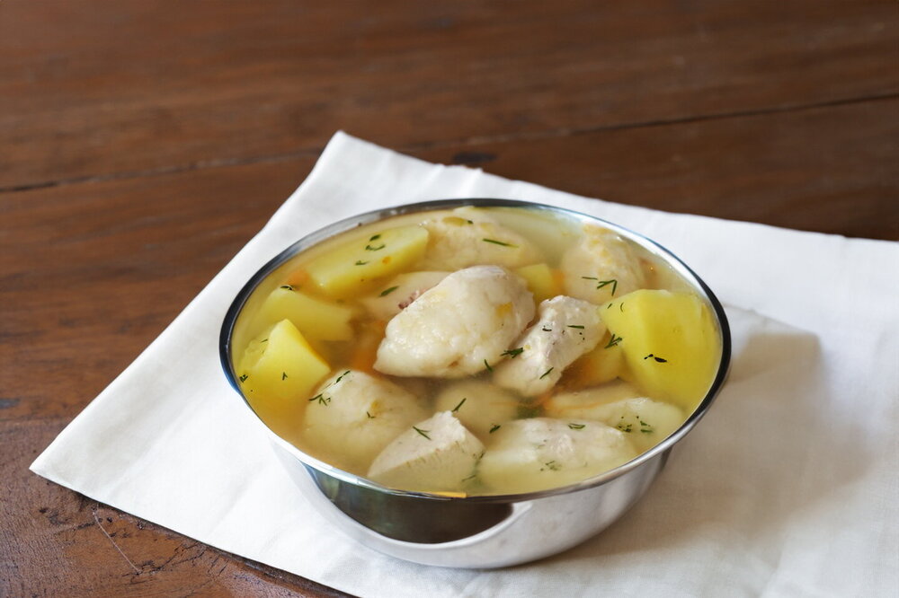 Chicken Soup with Sour Cream Dumplings