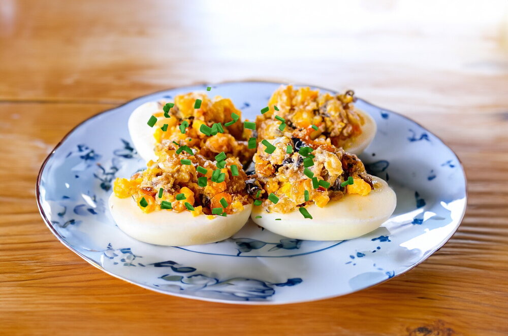 Stuffed Eggs with Mushrooms