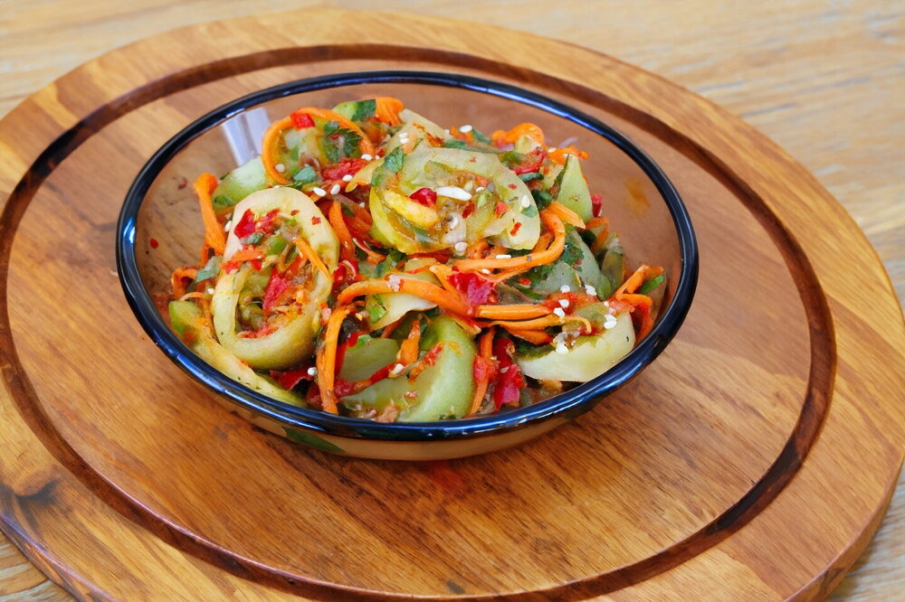 Spicy Korean-Style Green Tomato Salad