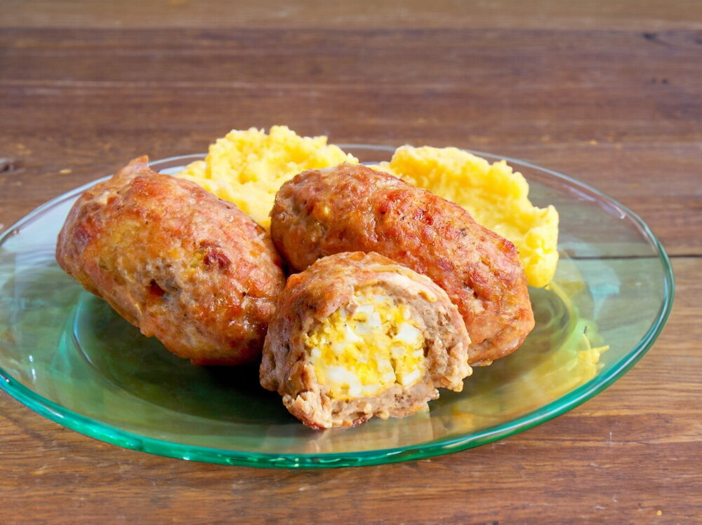 Baked Meat Zrazy with Egg