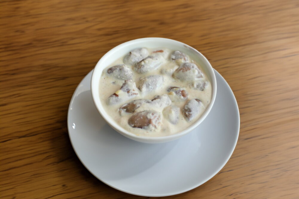 Chicken Hearts in Cream Sauce