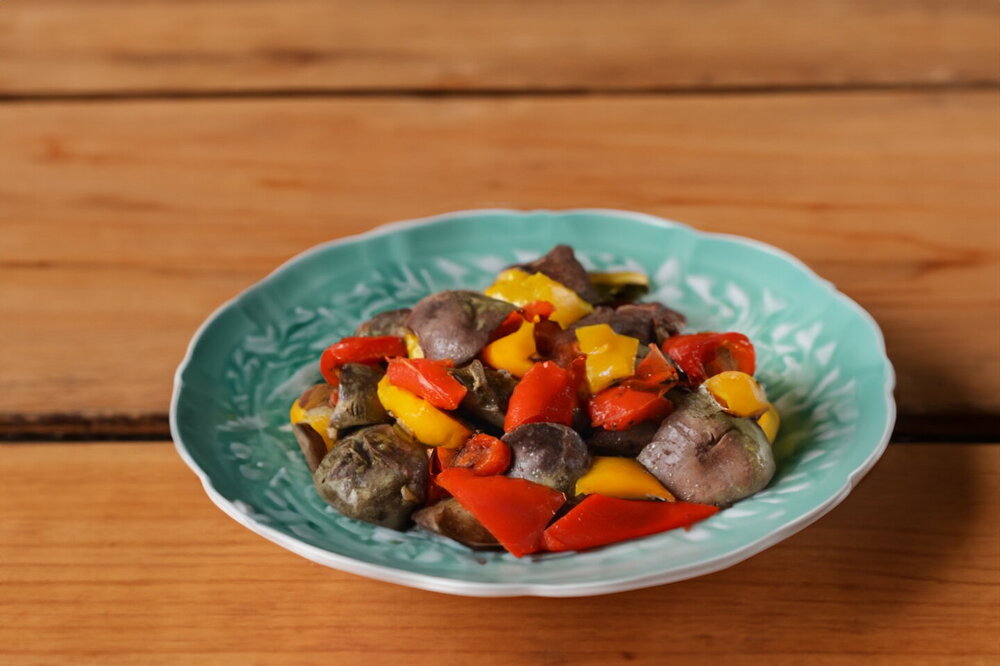 Chicken Liver with Bell Pepper
