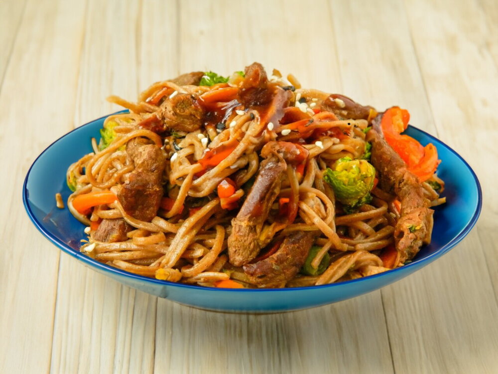 Buckwheat Noodles with Beef and Vegetables
