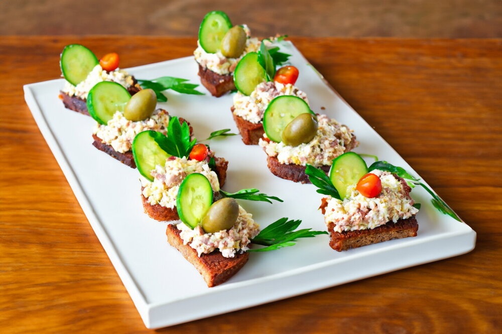 Simple and Festive Cod Liver Sandwiches