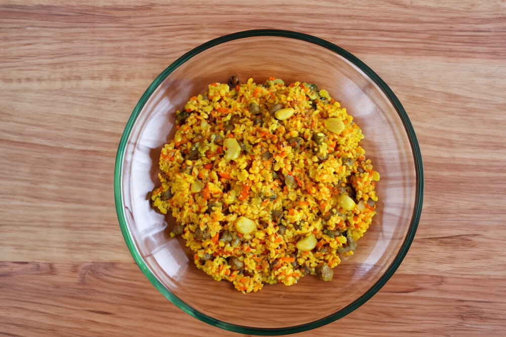 Pilaf with Chicken Hearts in a Cauldron